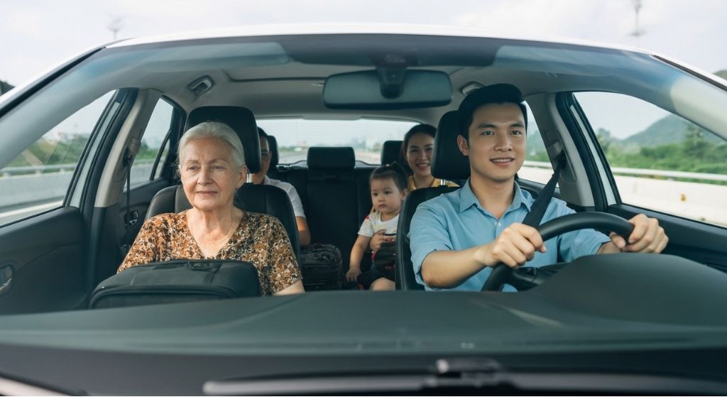 Xe Ghép Hạ Long Hà Nội – Đón Trả Tận Nơi, Uy Tín, Giá Rẻ 28 Khong gian xe ghep rong rai thoai mai thuan tien cho nguoi gia tre nho va khach mang nhieu do dac
